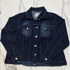 Dark Blue Denim Jacket - Miss Selfie - Women's 1X